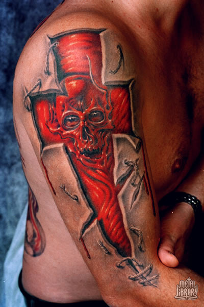Металлическое тату Flash Tattoo Nefertiti